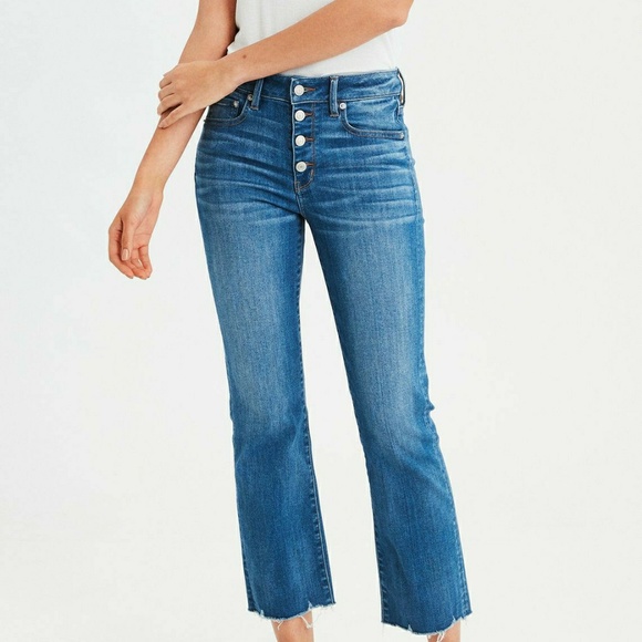 American Eagle Outfitters Denim - American Eagle High Rise Cropped Flare Jeans
